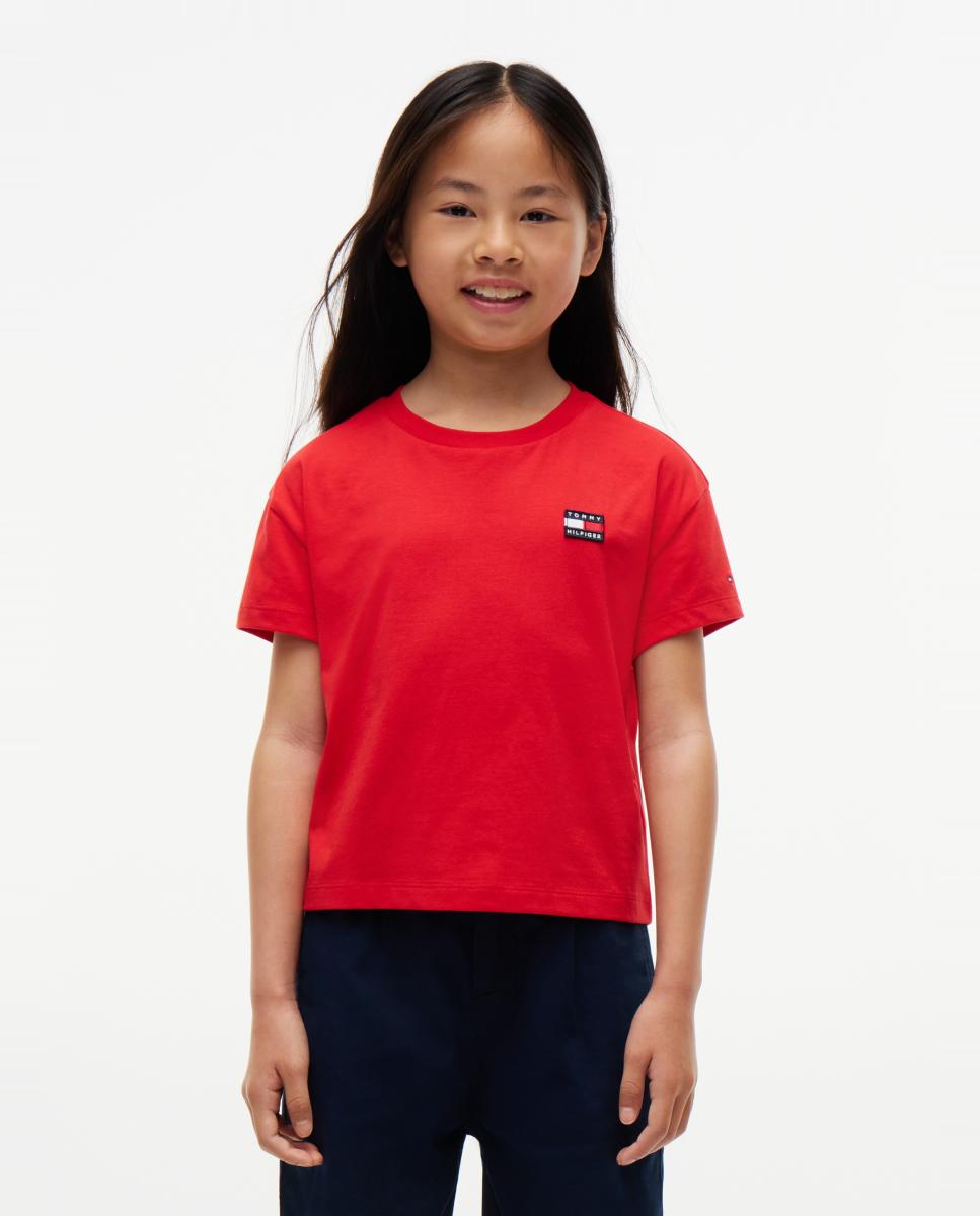 Camiseta de niña de manga corta - Tommy Hilfiger - Amarillo Amarillo-1