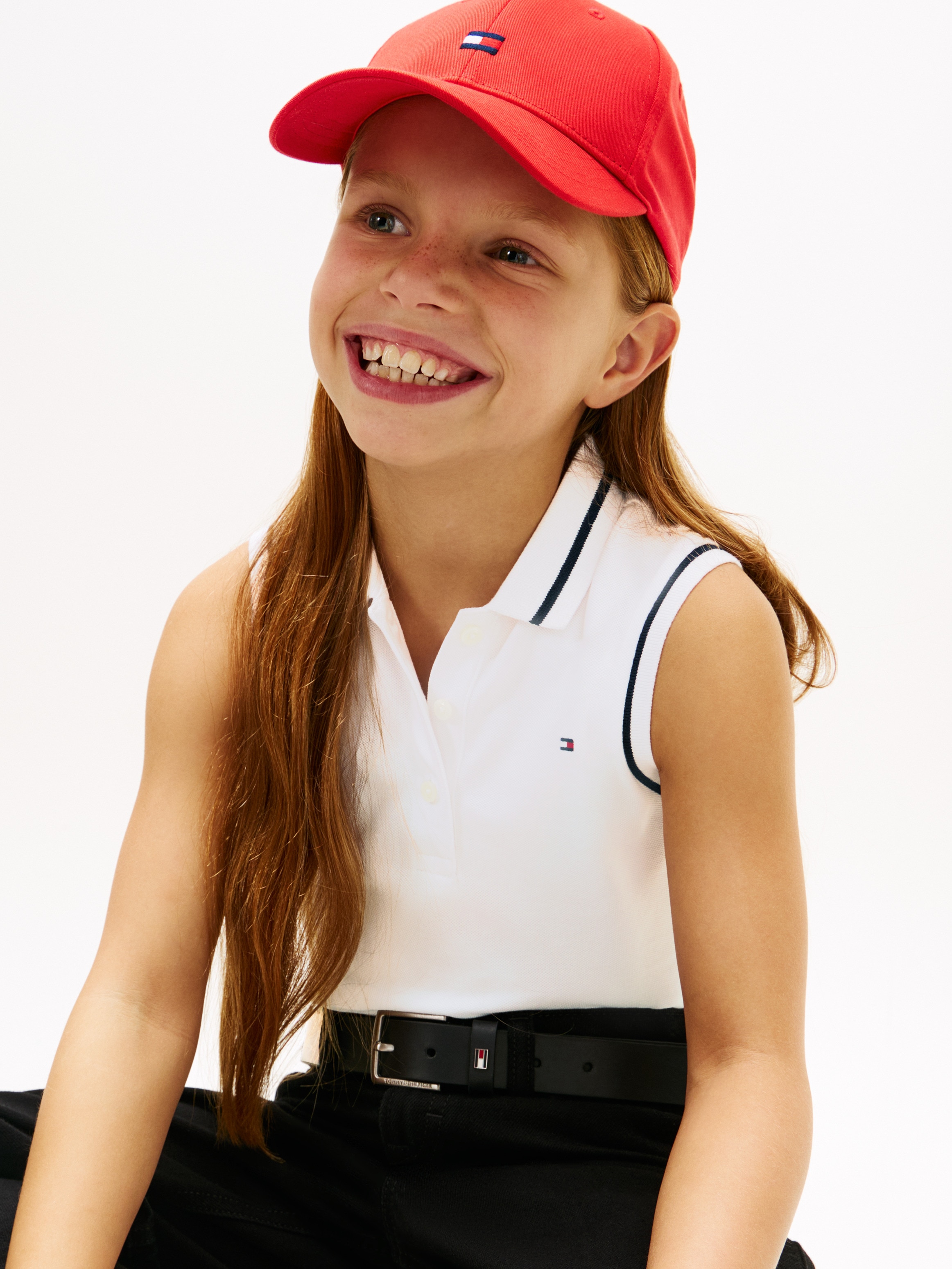 Polo sem Mangas com Debruados em Contraste Branco-3