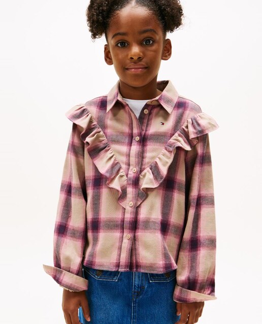 Imagem 0 de Blusa aos Quadrados com Folhos