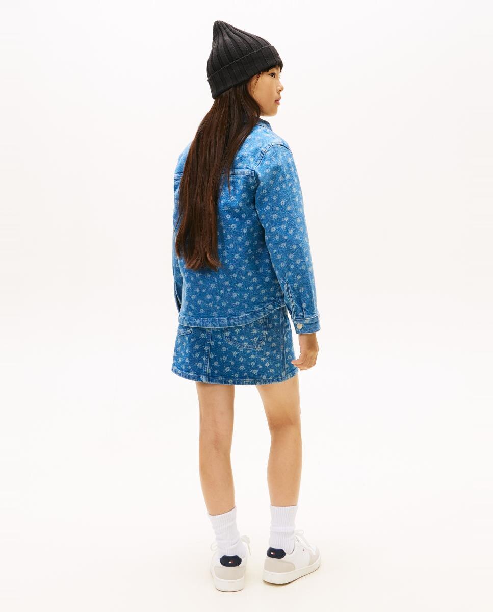 Sobrecamisa de Ganga com Estampado Floral Tommy Hilfiger Azul-2
