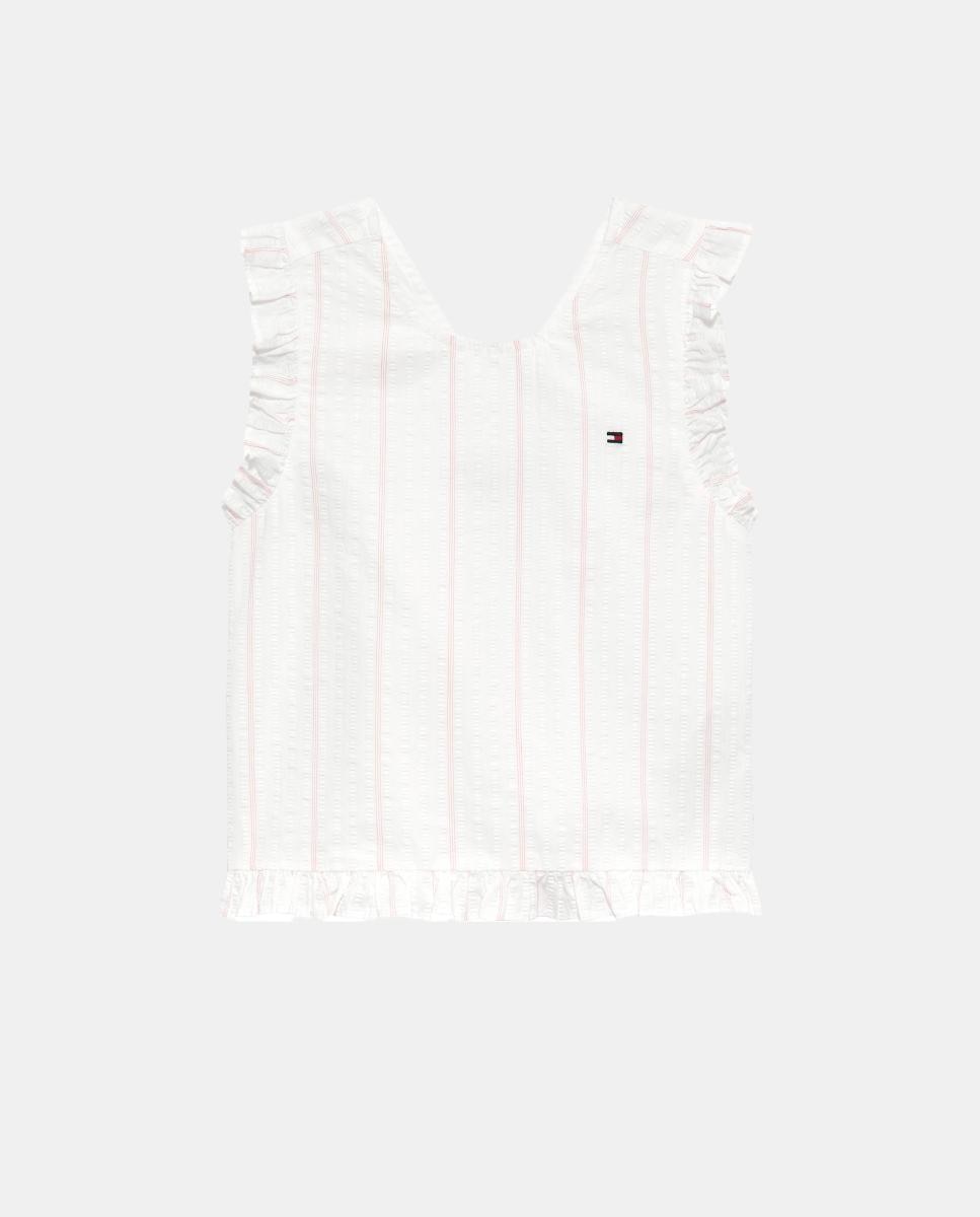 Imagem 0 de Blusa em Seersucker com Folhos