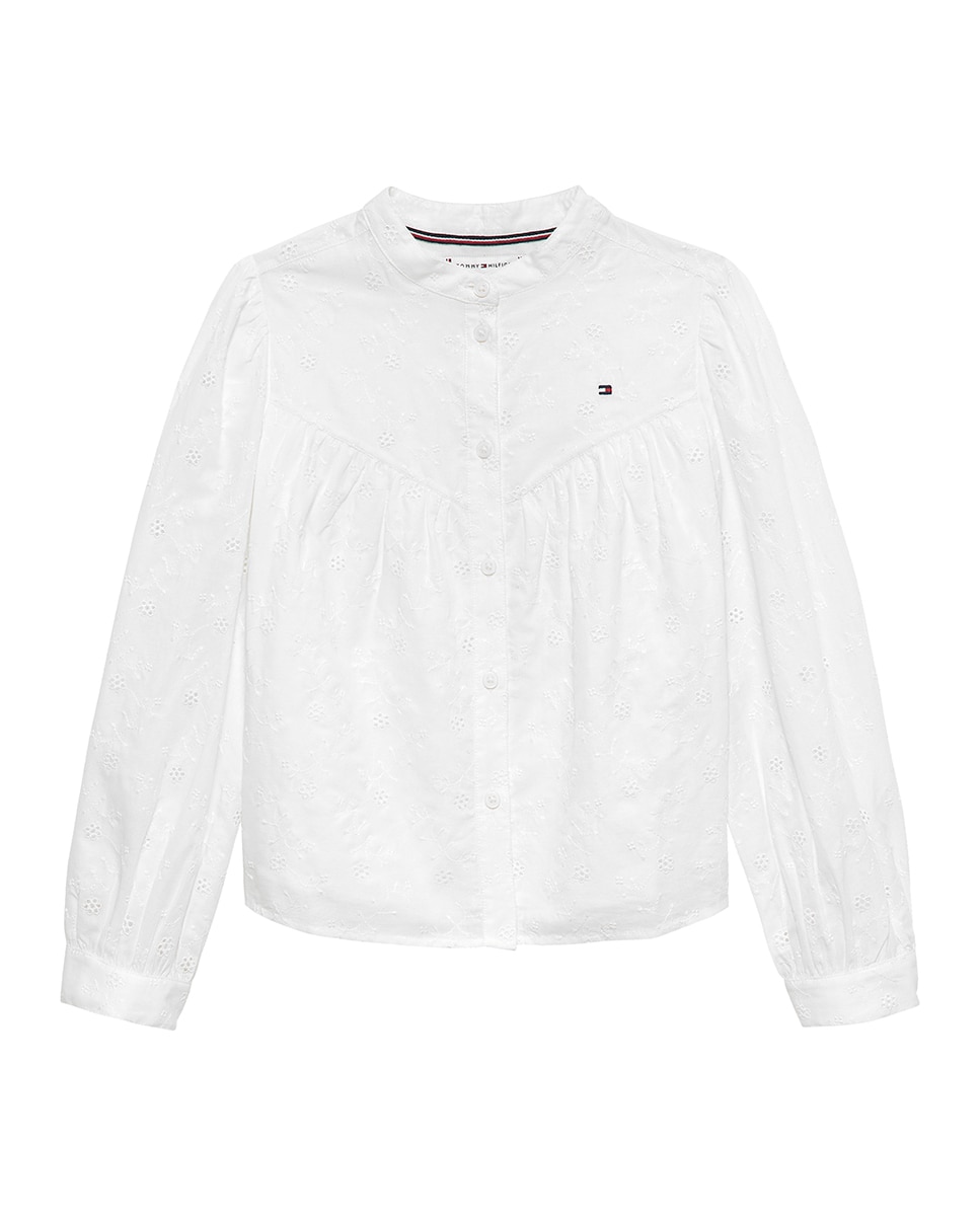 Imagem 0 de Camisa de Manga Comprida com Bordado Inglês