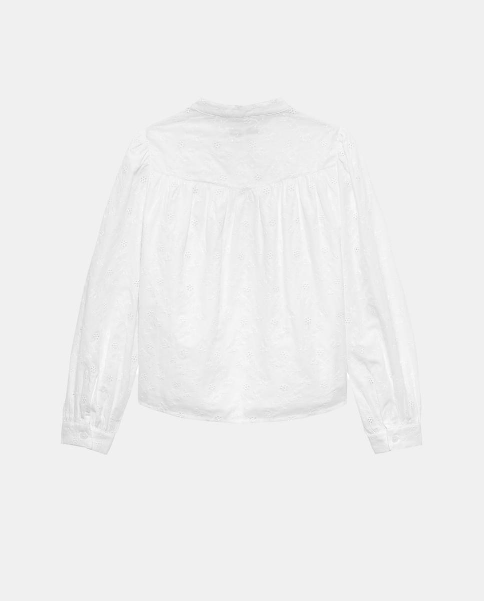 Camisa de Manga Comprida com Bordado Inglês Tommy Hilfiger Branco-2