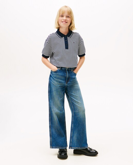 Imagen 0 de Pantalón de niña vaquero campana