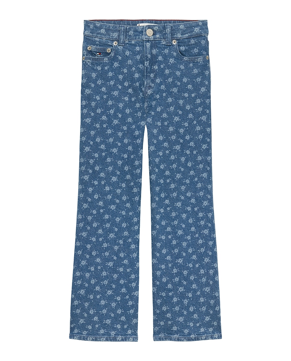 Jeans com Estampado Floral Tommy Hilfiger Azul-5