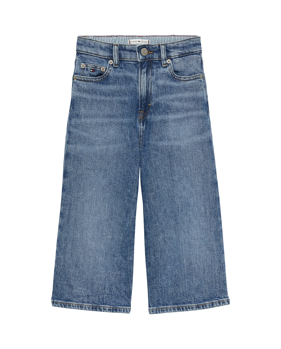 Jeans Largas Tipo Culottes Tommy Hilfiger Azul-5