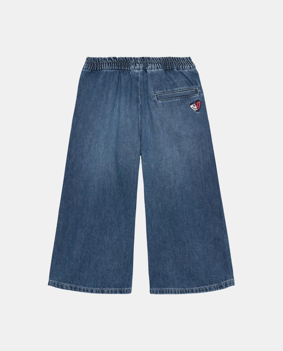 Jeans com Silhueta Culotte Tommy Hilfiger Azul-2