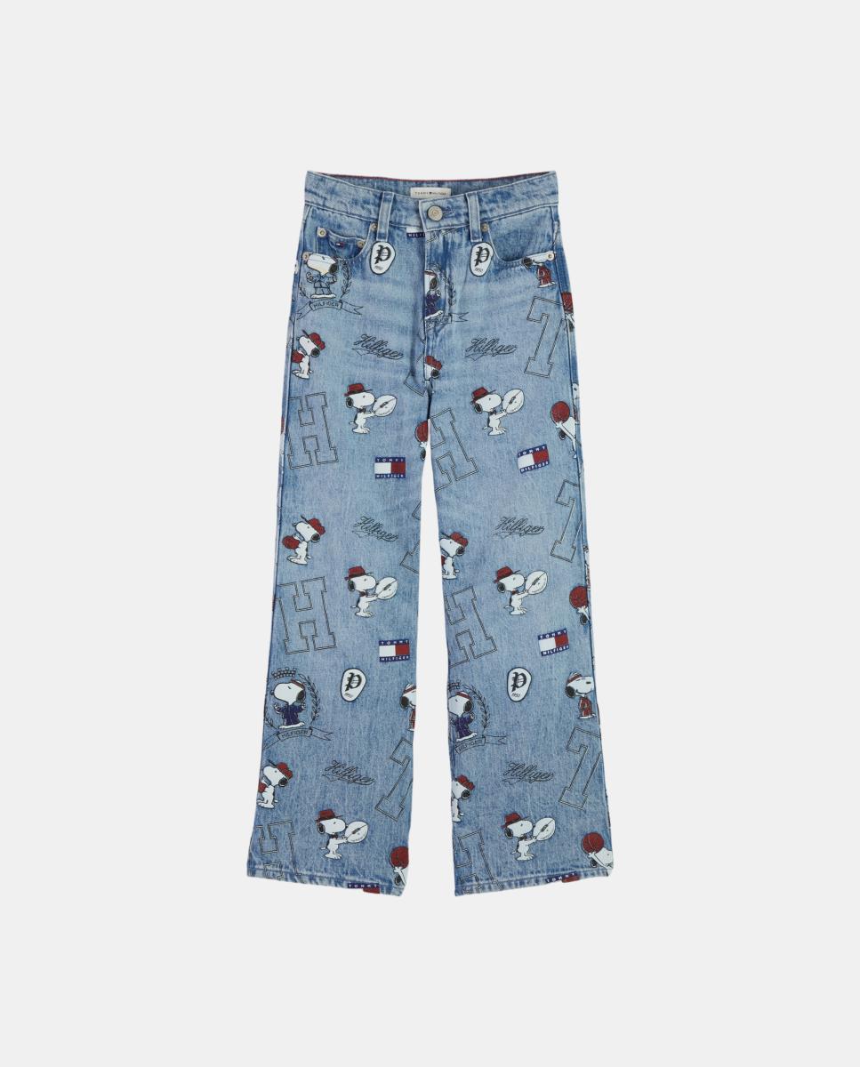 Jeans de Corte Mabel com Estampado Snoopy Amarelo-6