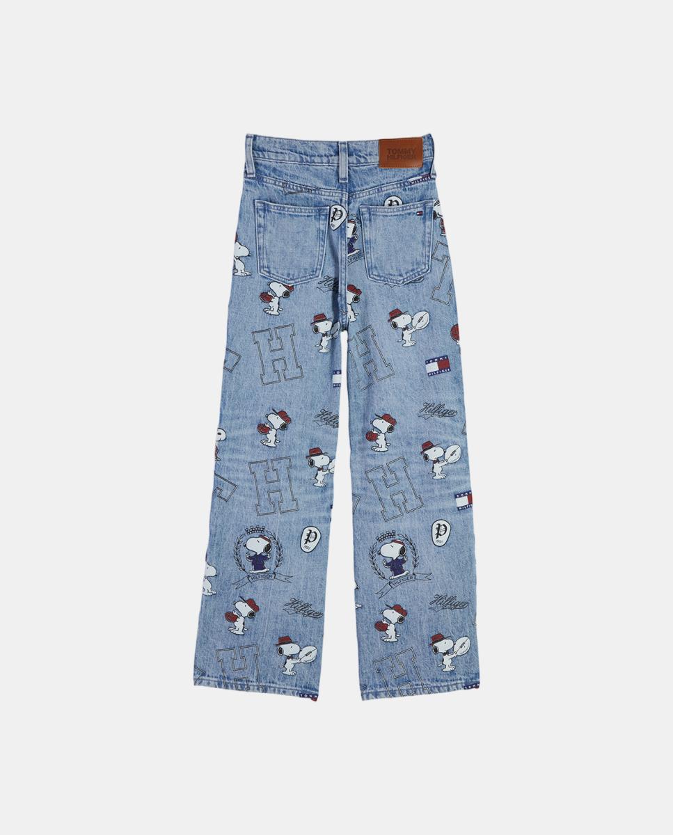 Jeans de Corte Mabel com Estampado Snoopy Amarelo-7