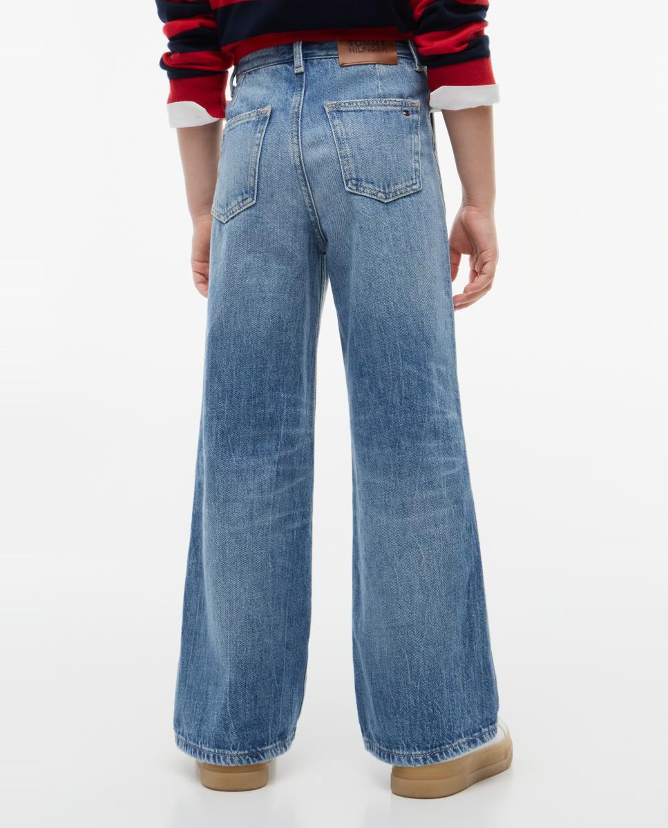 Pantalón vaquero de niña de corte mabel con bolsillos - Tommy Hilfiger - Amarillo Amarillo-3