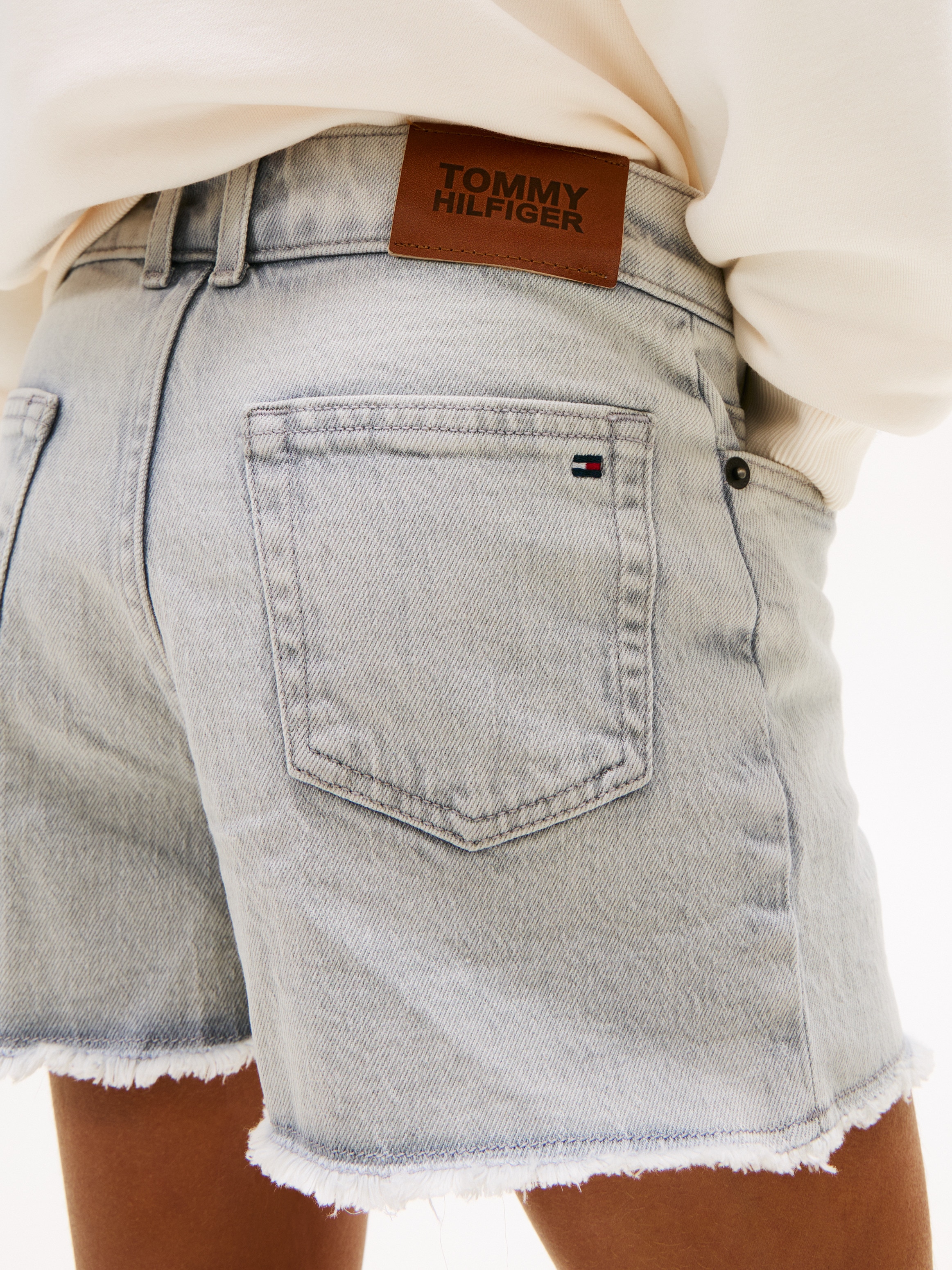 Calções de Ganga com Lavagem - Cinzento Tommy Hilfiger Cinzento-3