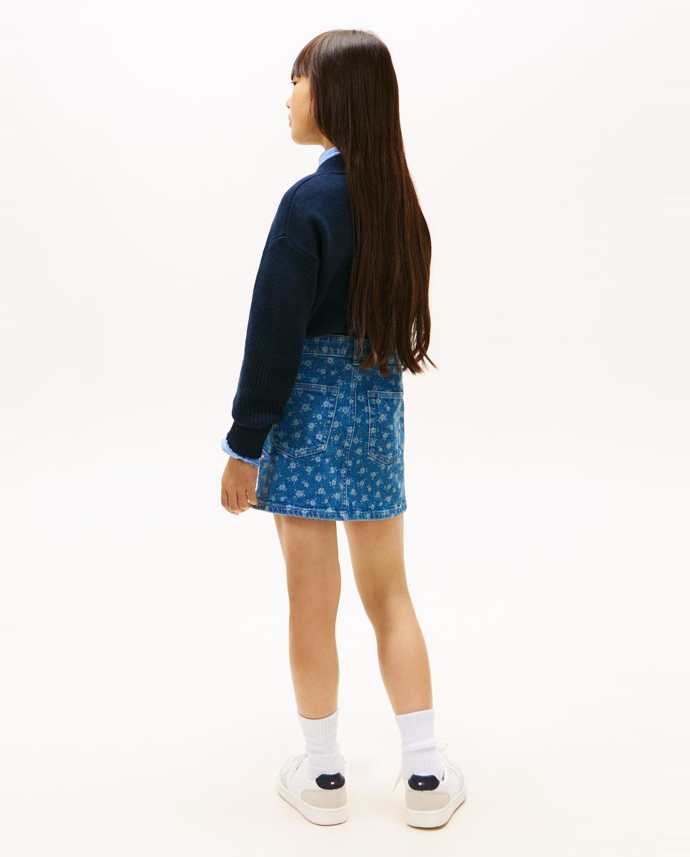 Saia de Ganga com Estampado Floral Tommy Hilfiger Azul-4