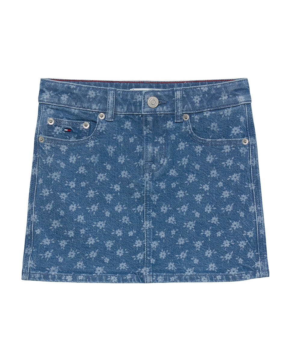 Saia de Ganga com Estampado Floral Tommy Hilfiger Azul-5