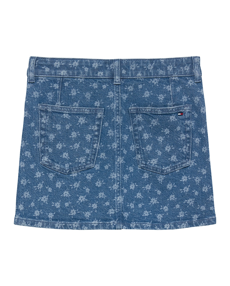 Saia de Ganga com Estampado Floral Tommy Hilfiger Azul-6