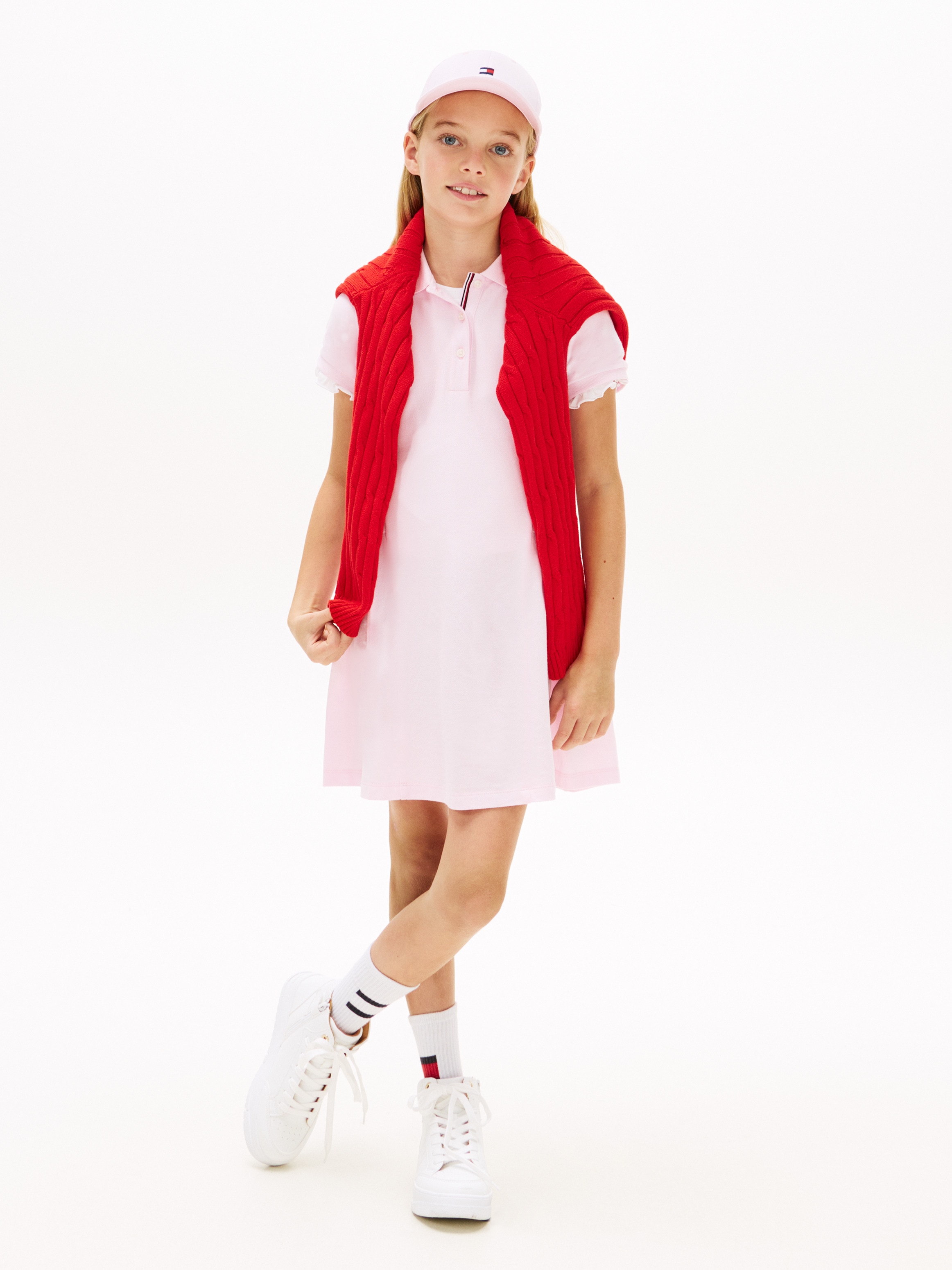 Imagem 0 de Vestido Tipo Polo com Saia com Pregas