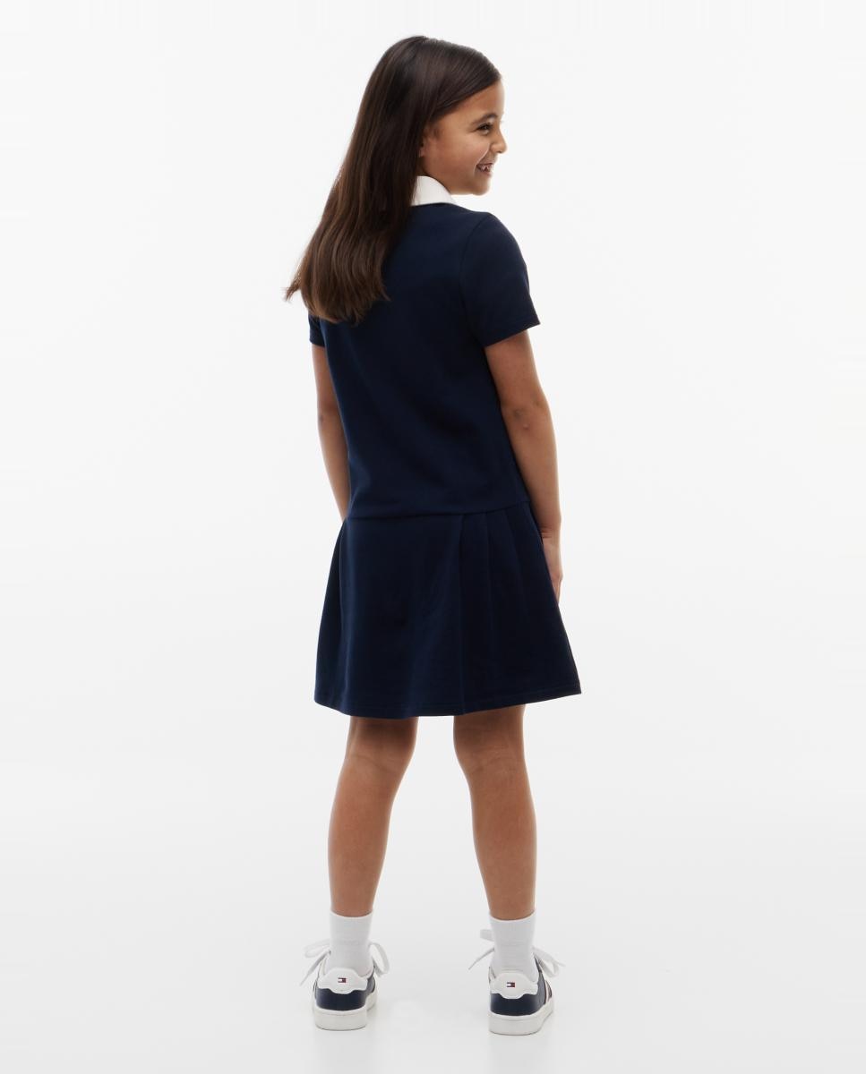 Vestido Tipo Polo Azul-2