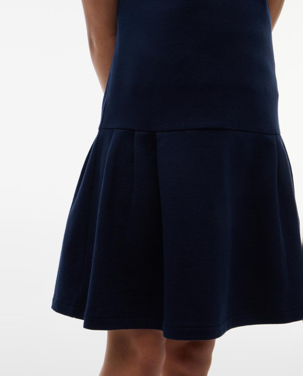 Vestido Tipo Polo Azul-3