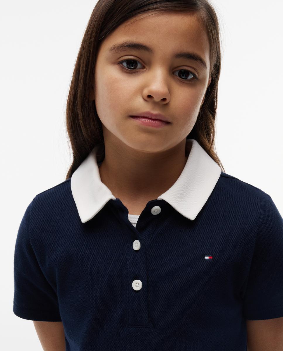 Vestido Tipo Polo Azul-4