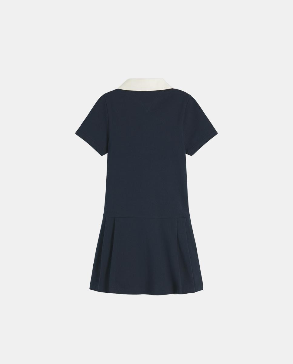 Vestido Tipo Polo Azul-6
