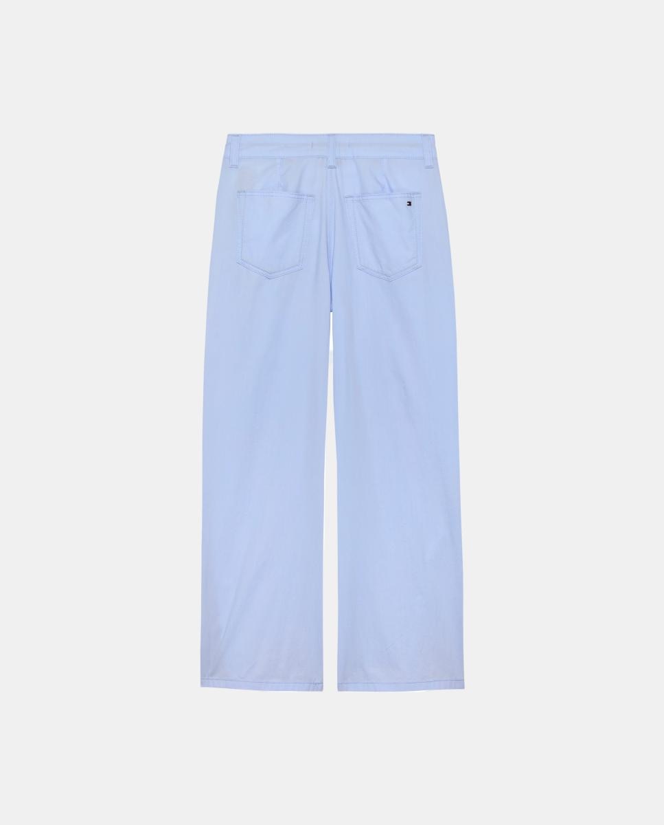 Calças de Algodão com Pinças Tommy Hilfiger Azul-2