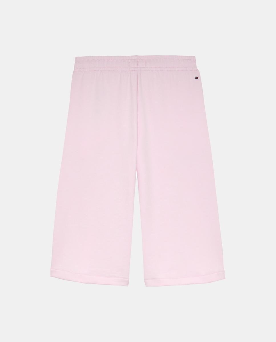 Calças de Algodão com Silhueta Culotte Tommy Hilfiger Rosa-2
