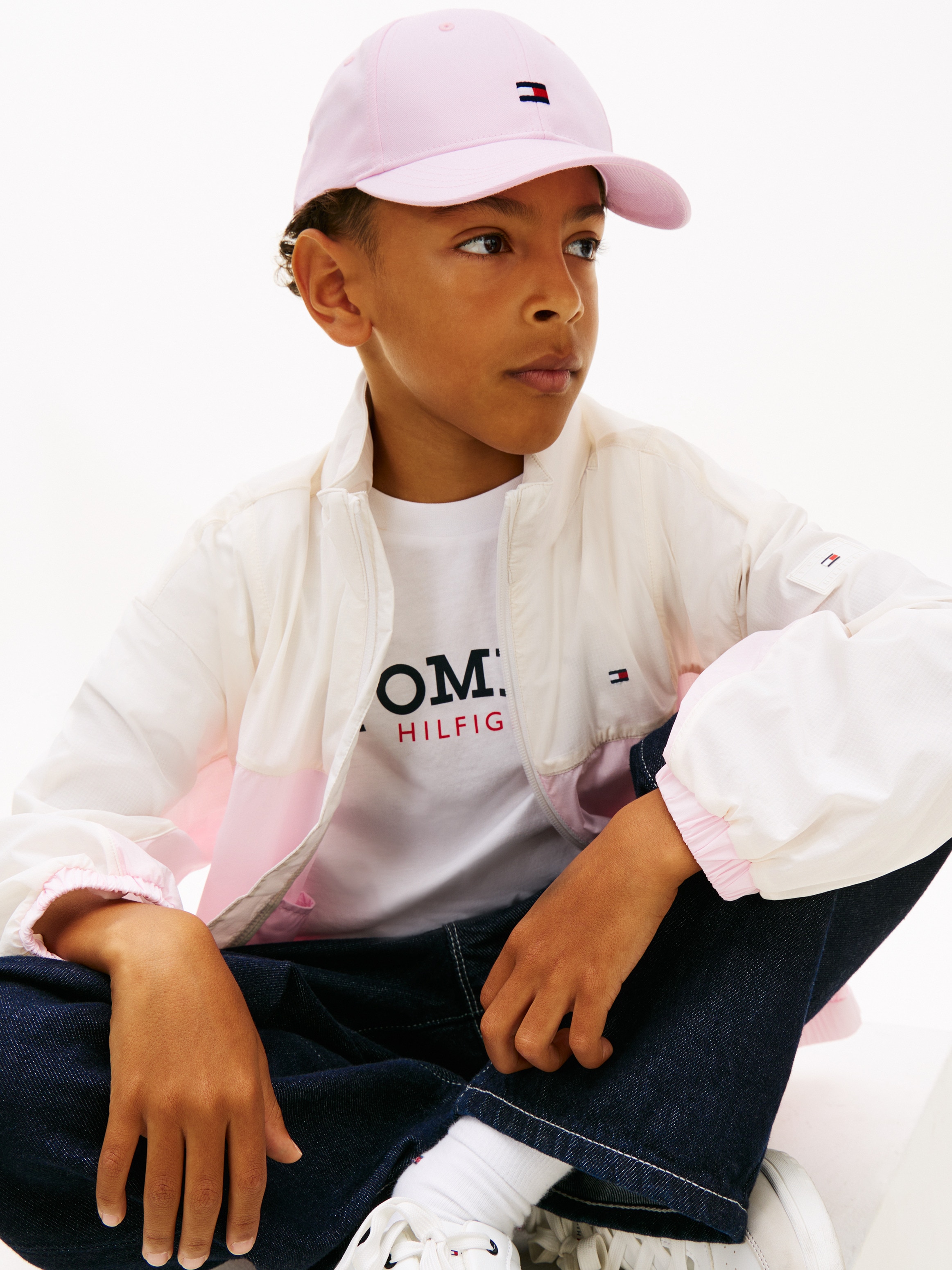 Boné com logótipo bordado Tommy Hilfiger Rosa-4