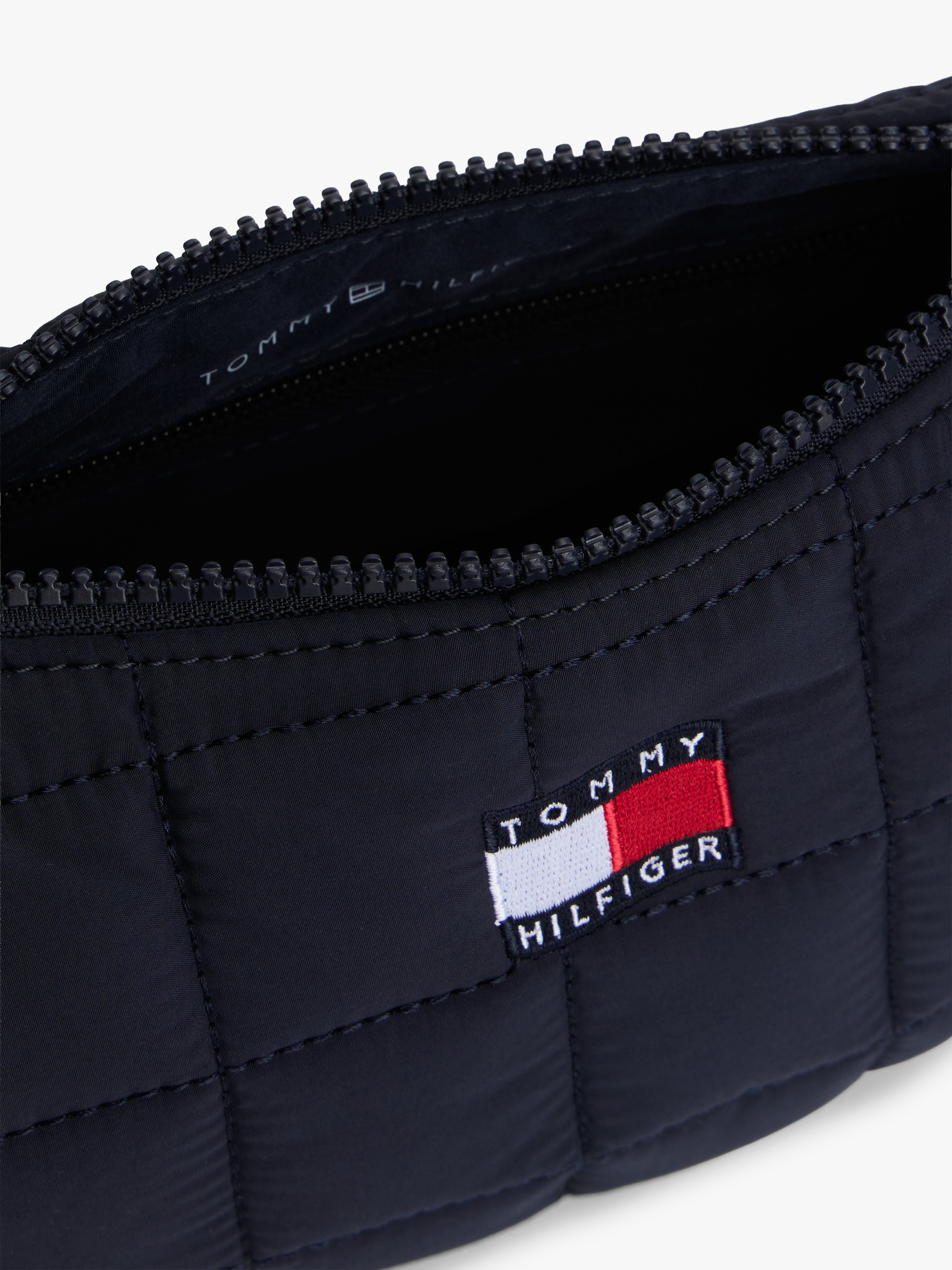 Mala Baguette Acolchoada com Logótipo Tommy Hilfiger Azul-4