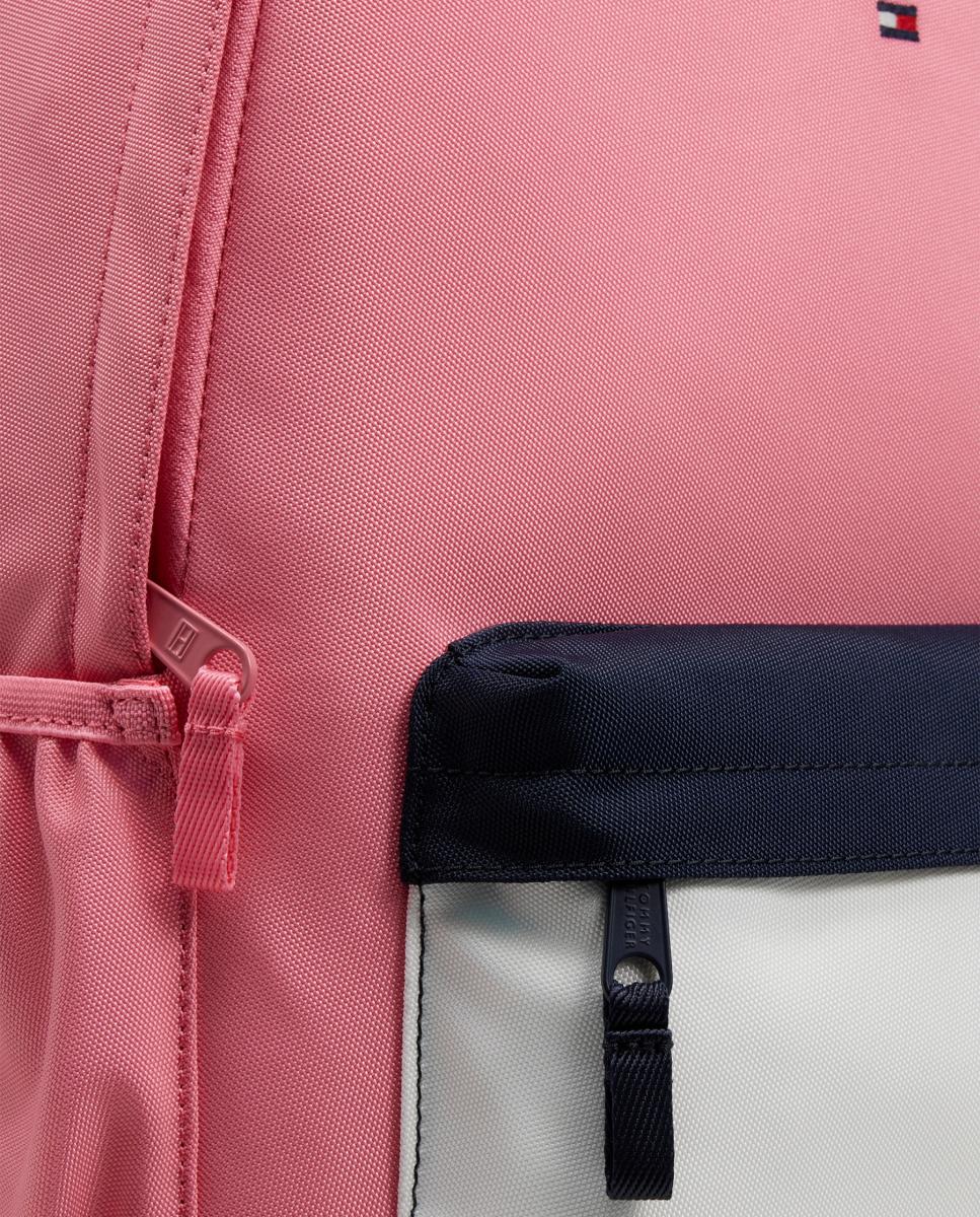 Mochila com Bandeira da Marca Tommy Hilfiger Rosa-3