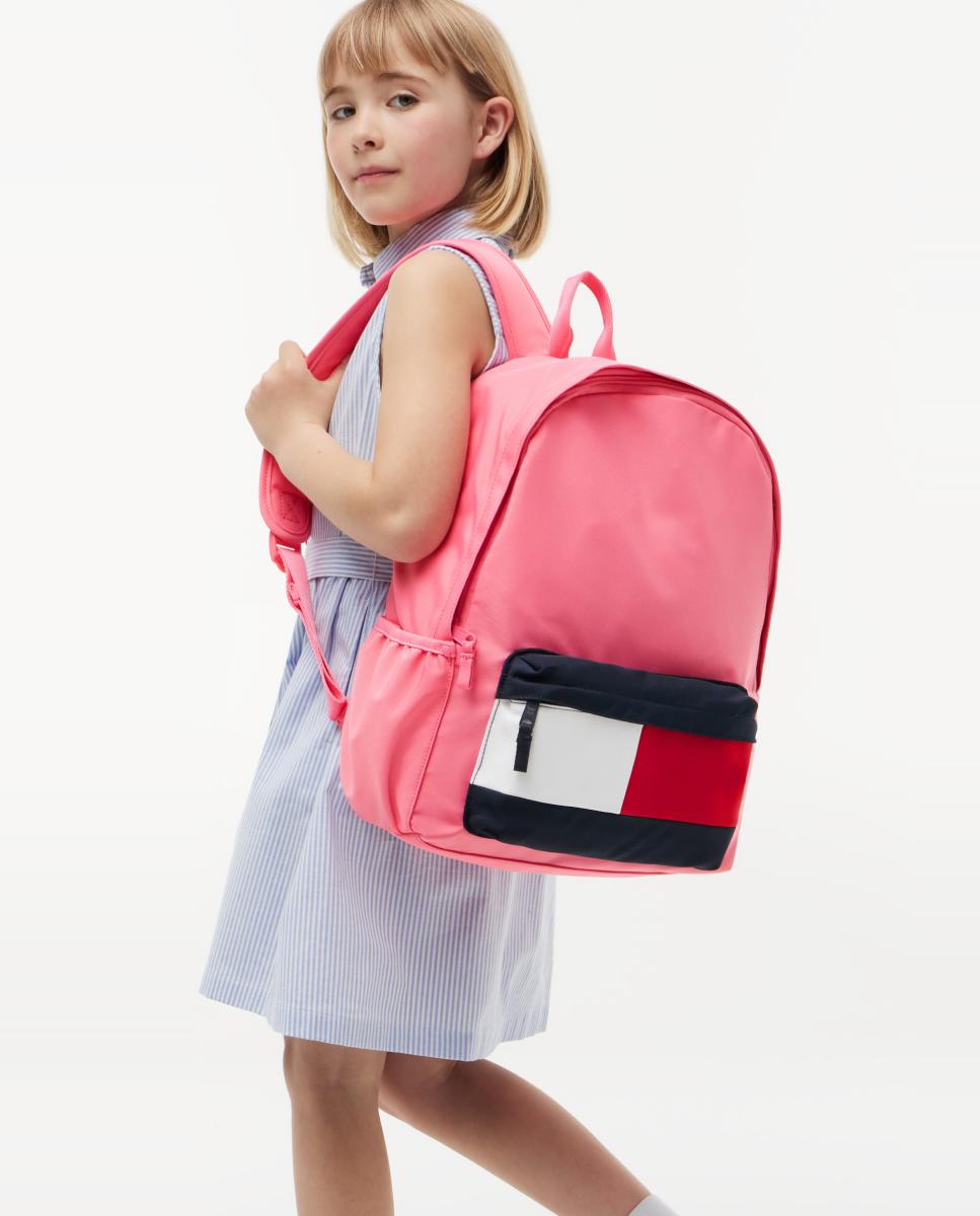 Mochila com Bandeira da Marca Tommy Hilfiger Rosa-6