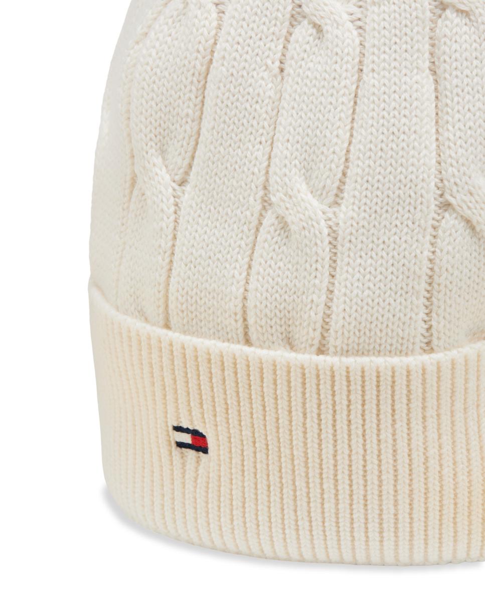 Gorro de niña de punto de cable - Tommy Hilfiger - Blanco Blanco-3