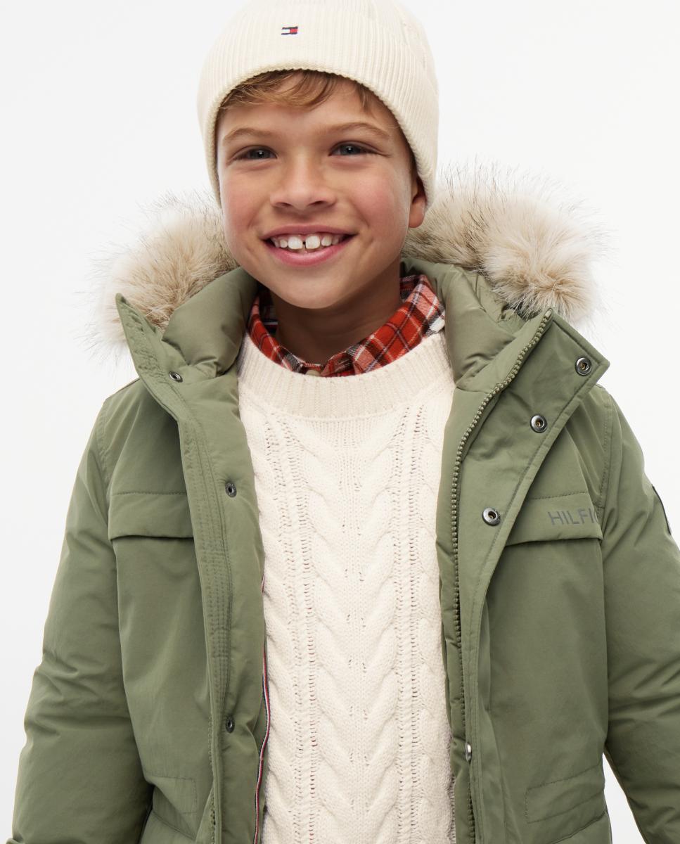 Gorro de niña de punto de cable - Tommy Hilfiger - Blanco Blanco-5
