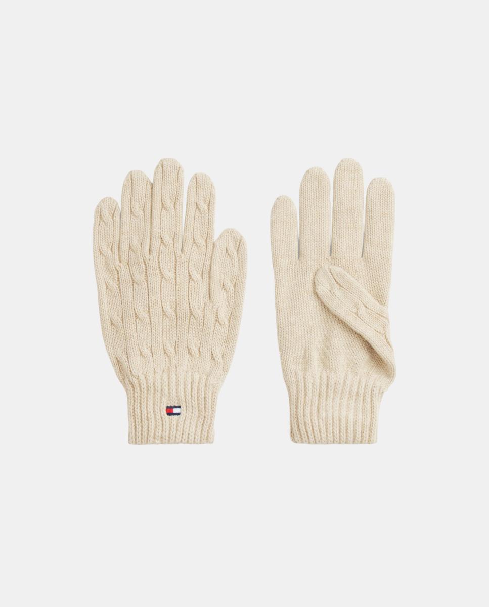 Guantes de niño de punto de cable - Tommy Hilfiger - Blanco Blanco-1