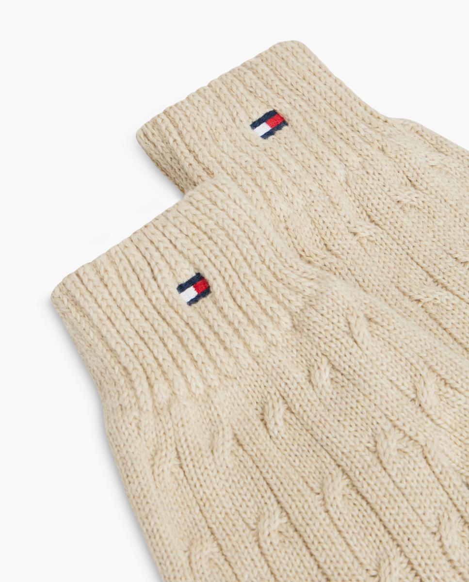 Guantes de niño de punto de cable - Tommy Hilfiger - Blanco Blanco-3