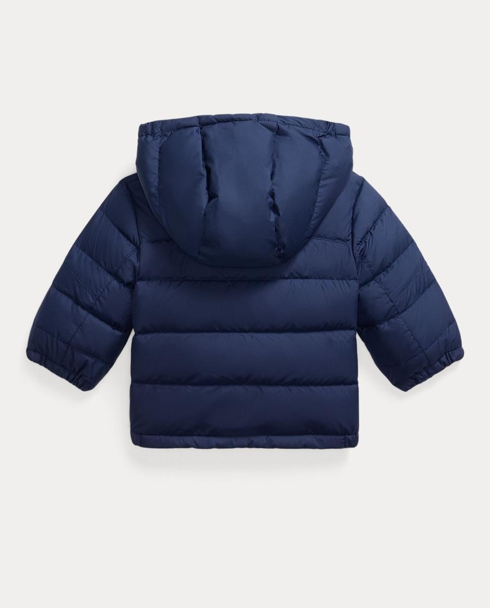 Blusão Acolchoado de Bebé com Capuz e Penugem Ripstop Polo Ralph Lauren Azul-marinho-2
