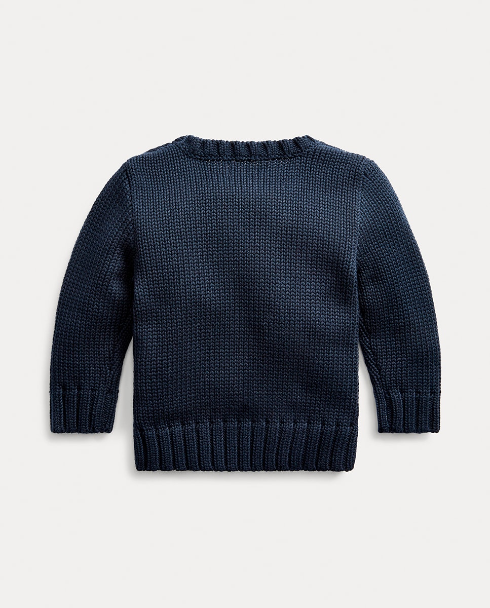 Camisola de Malha de Algodão de Bebé com Bandeira dos EUA Azul-marinho-2