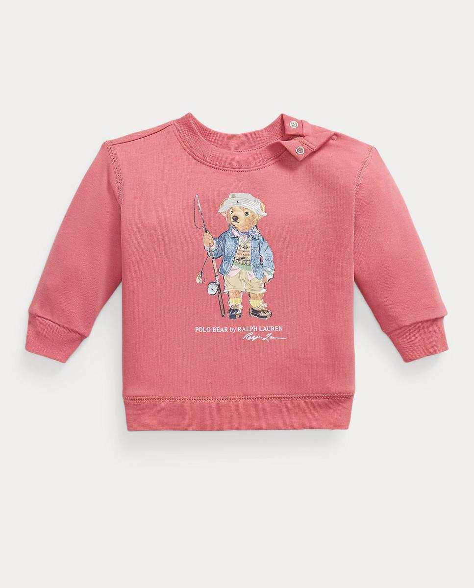 Sudadera de bebé niño con cuello redondo y Polo Bear - Polo Ralph Lauren - Coral Coral-1