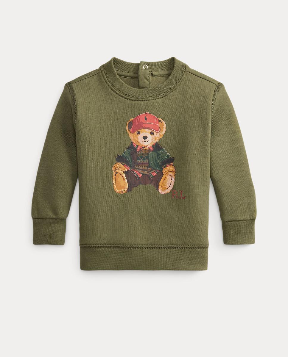 Sudadera de bebé unisex de felpa con Polo Bear - Polo Ralph Lauren - Verde militar Verde militar-1