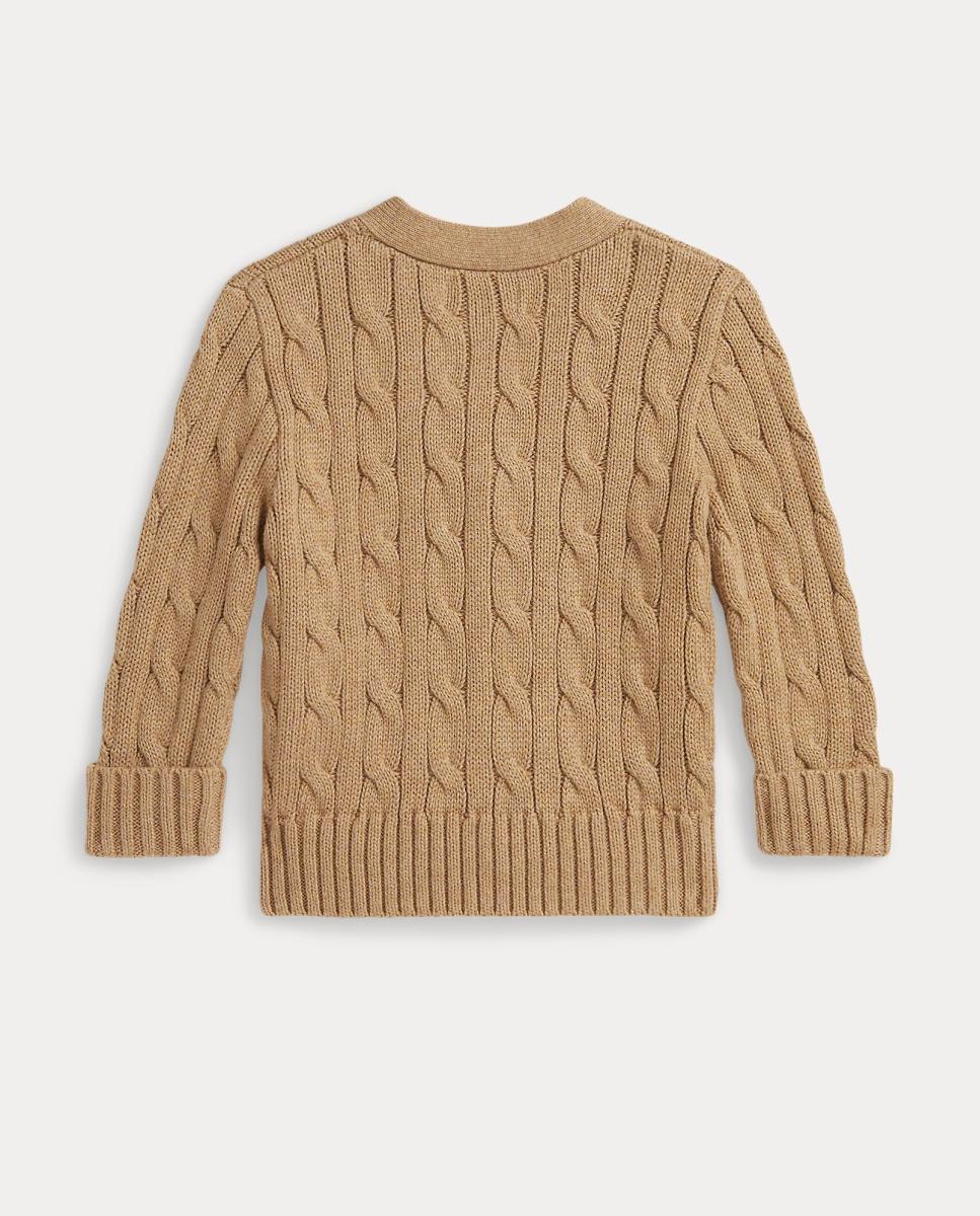 Cárdigan de bebé unisex de algodón en punto de ochos - Polo Ralph Lauren - Camel Camel-2