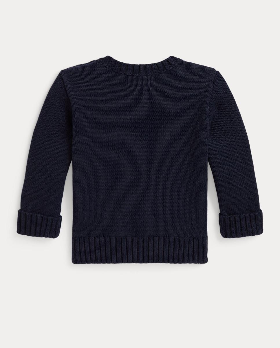 Jersey de bebé unisex de algodón con cuello redondo - Polo Ralph Lauren - Azul marino Azul marino-2