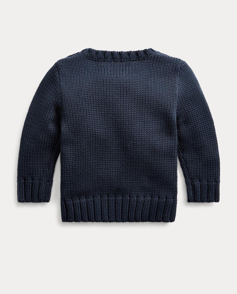 Camisola de Malha de Bebé Unissexo de Algodão com Bandeira Polo Ralph Lauren Azul-marinho-2