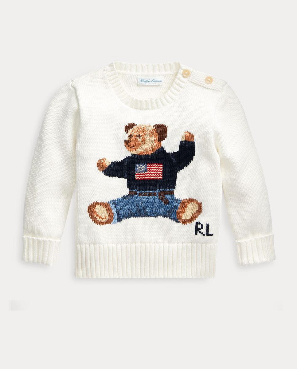 Imagem 0 de Camisola de Malha Unissexo de Algodão com Polo Bear