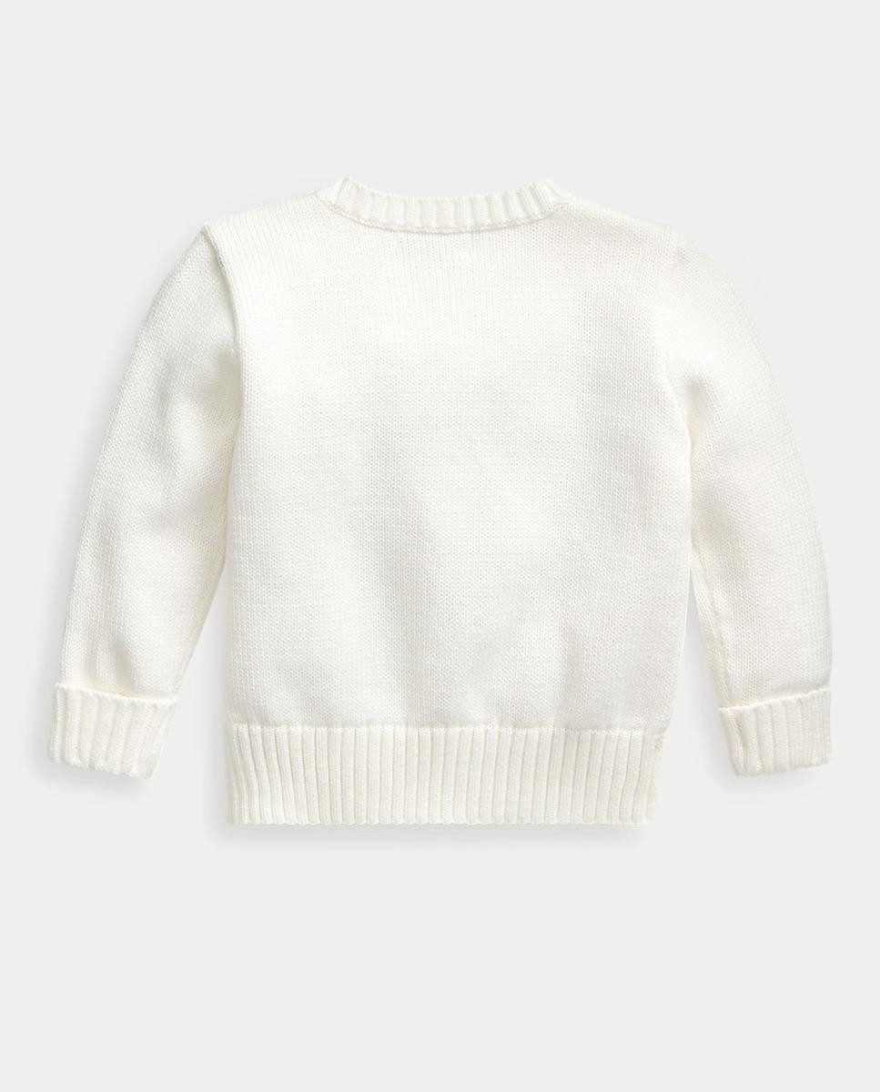 Camisola de Malha Unissexo de Algodão com Polo Bear Polo Ralph Lauren Cru-2