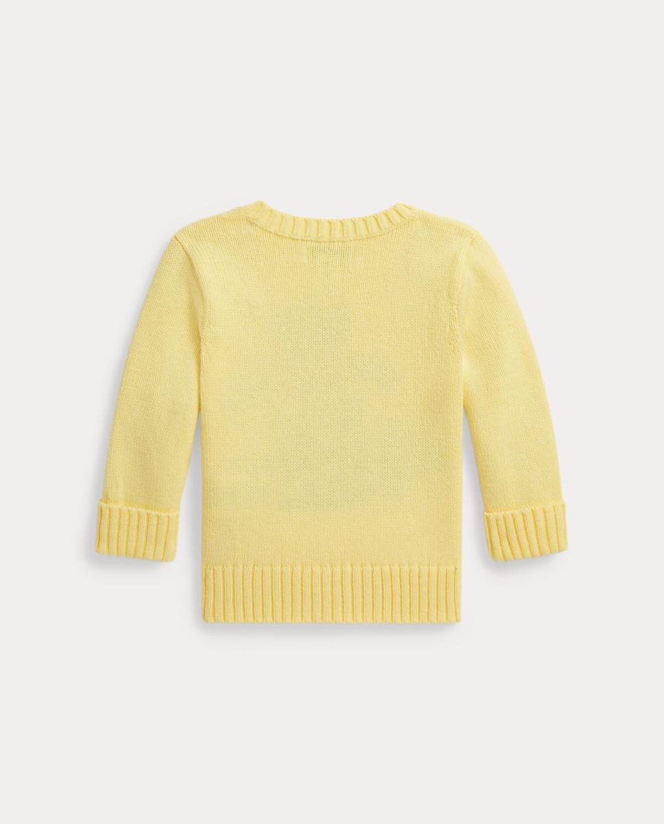 Camisola de Malha de Bebé de Algodão com Polo Bear Polo Ralph Lauren Amarelo-2