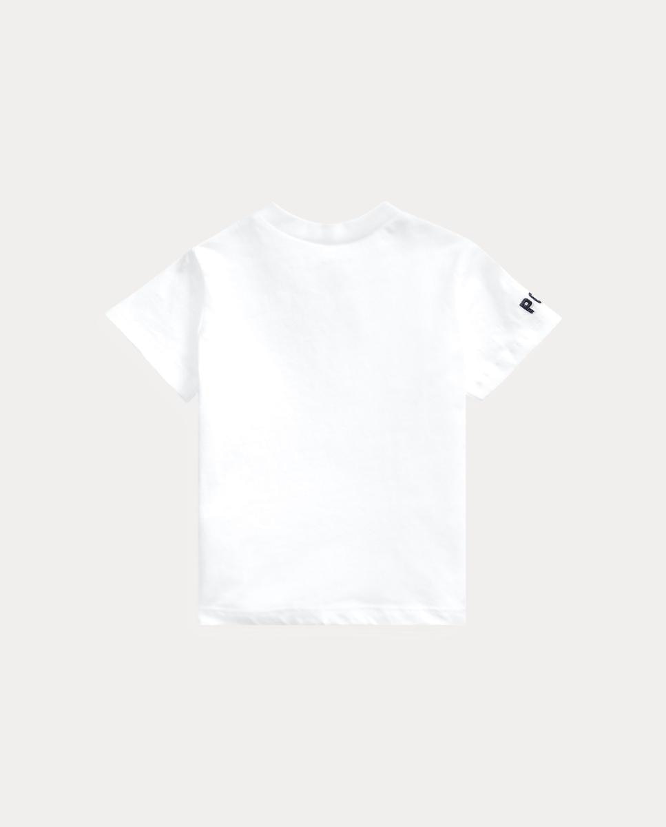 T-shirt de Malha Jersey de Bebé com Polo Bear Branco-2