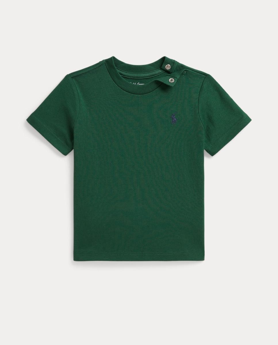 Camiseta de bebé unisex de algodón con logo bordado - Polo Ralph Lauren - Verde Verde-1