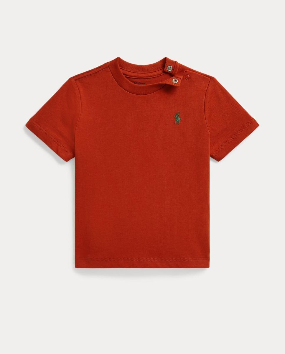 Camiseta de bebé unisex de algodón con logo bordado - Polo Ralph Lauren - Naranja Naranja-1