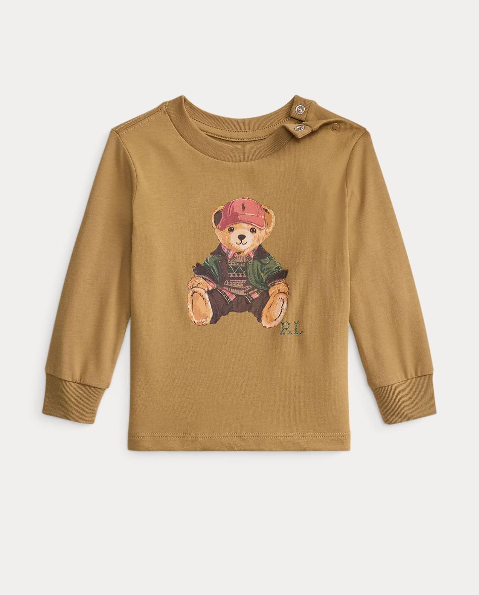 Camiseta de bebé unisex de algodón con Polo Bear - Polo Ralph Lauren - Camel Camel-1