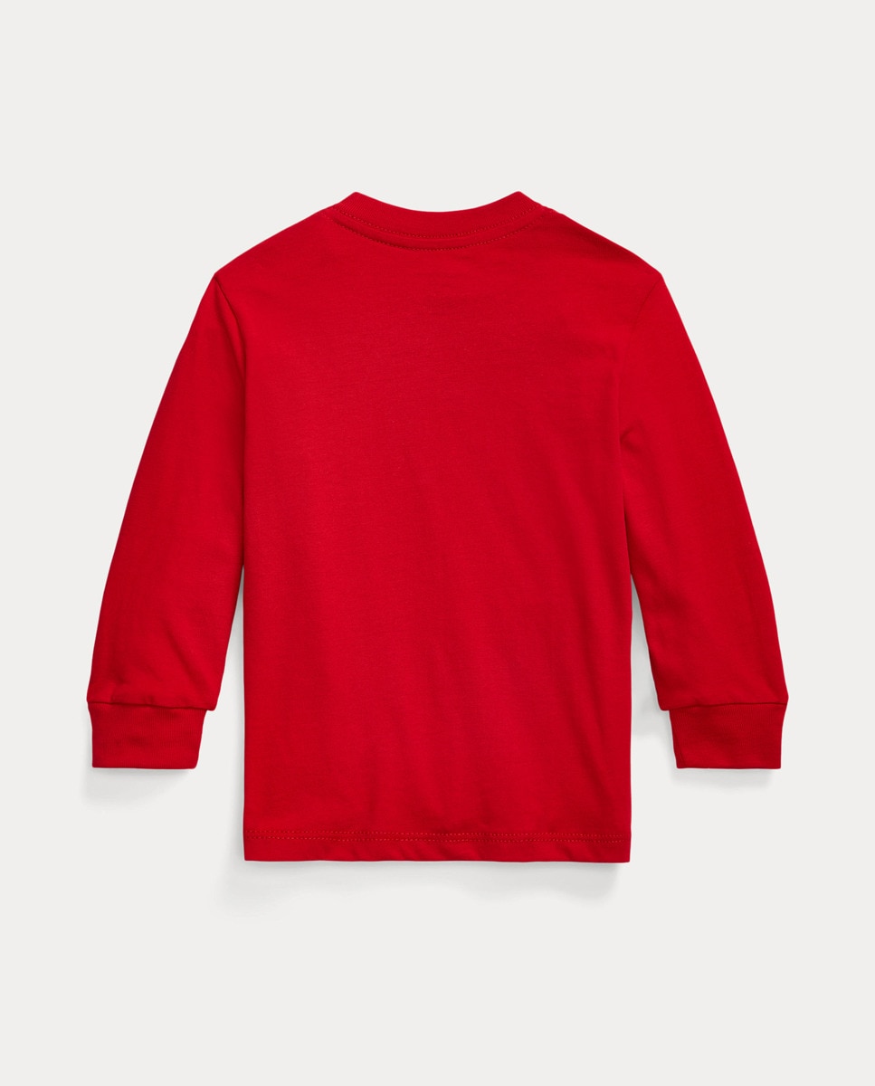 Camisola vermelha de bebé com manga comprida Vermelho-2