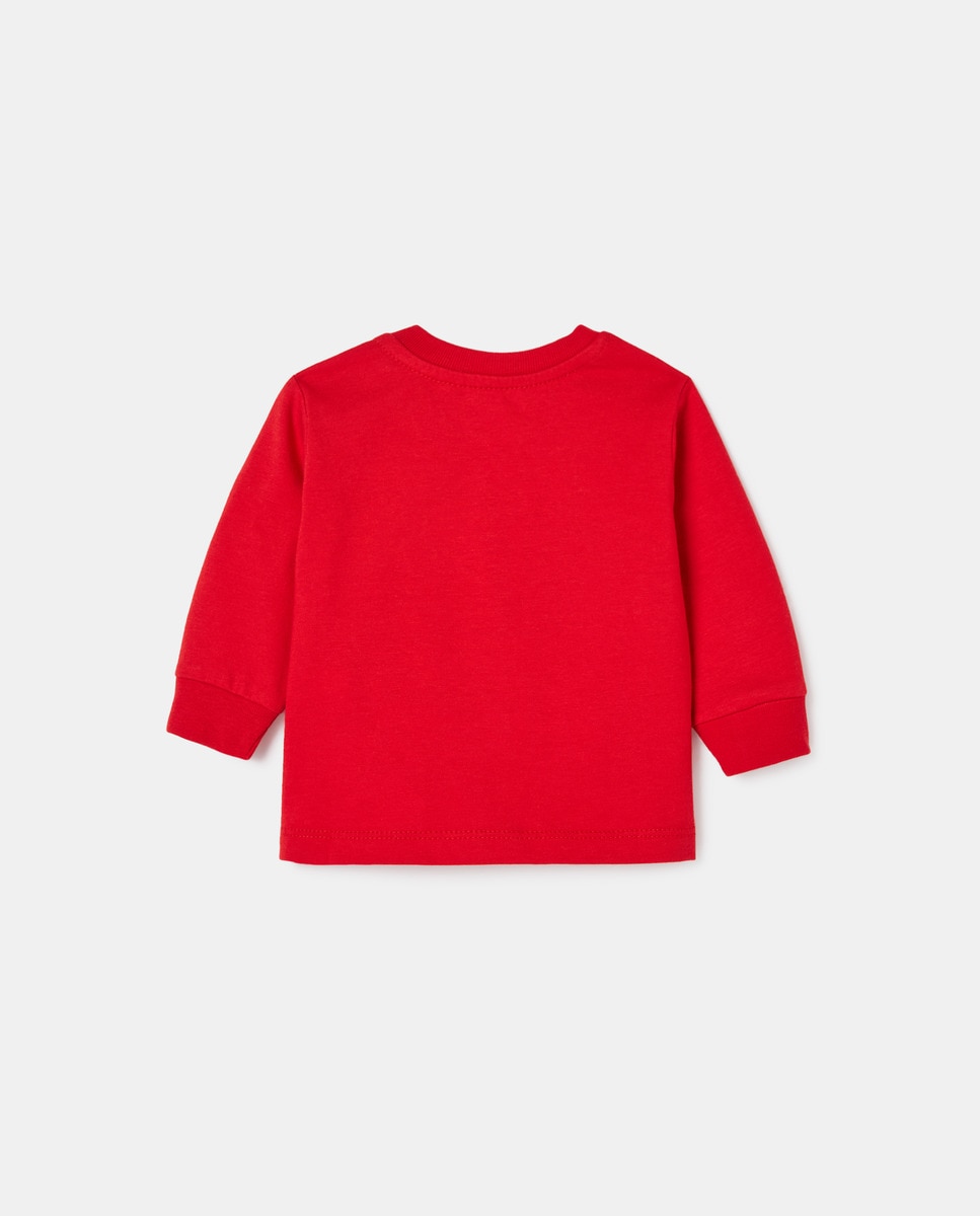 Camisola vermelha de bebé com manga comprida Vermelho-3
