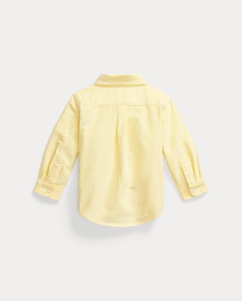 Camisa Oxford de Algodão de Bebé Polo Ralph Lauren Amarelo-2